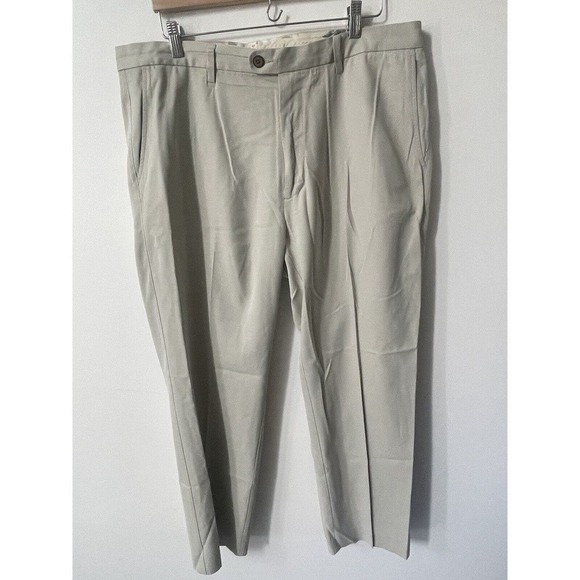 Tommy Bahama Other - Tommy Bahama Pants Men 38x30 Beige Chino Silk Cotton Straight Flat Front Trouser